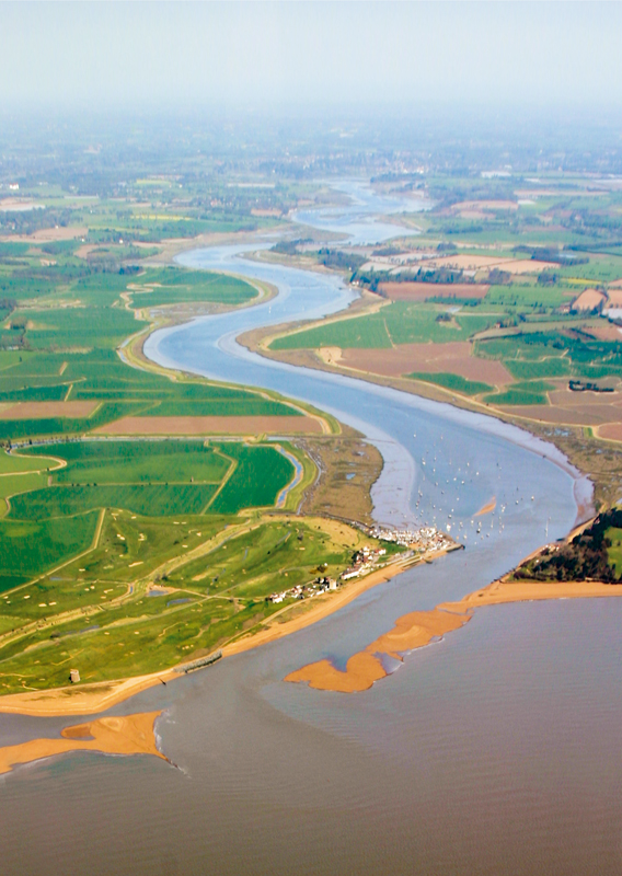 River Deben from the air